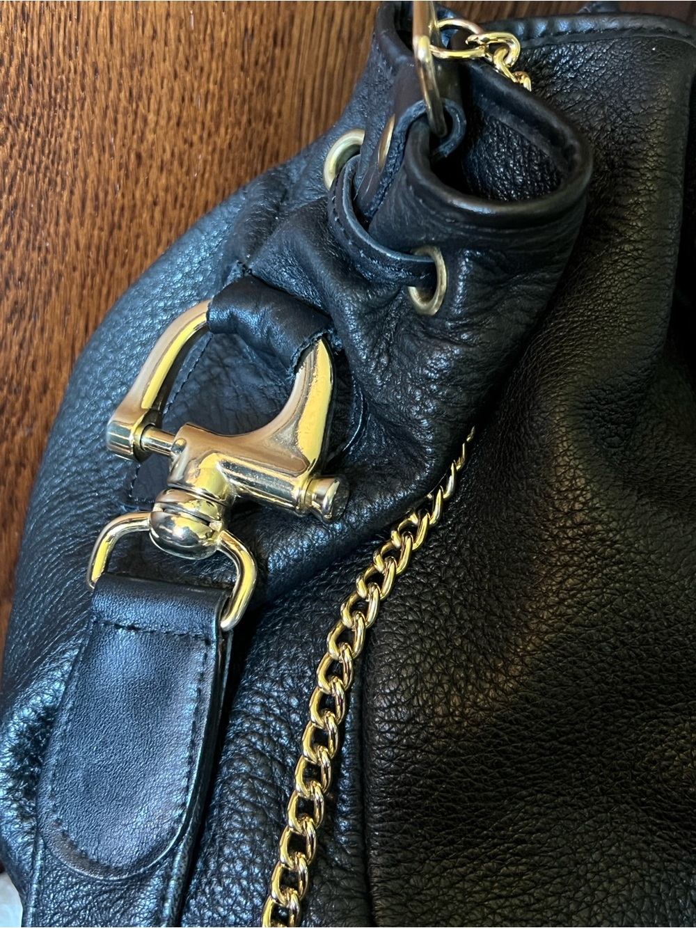 Vintage BALLY Thick Soft Slouchy Black Pebbled Premium Leather Bucket Bag XL - Picture 16 of 16